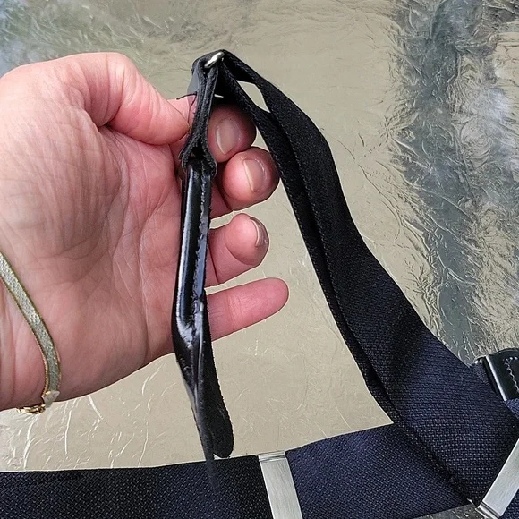 Tuxedo Black Satin Silk Genue Leather Adjustable Suspenders Made In England New - Picture 12 of 17